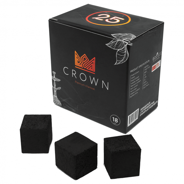 Уголь Crown (25 мм, 18 кубиков) купить в Самаре