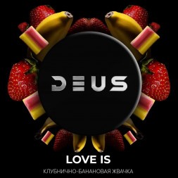 Табак Deus - Love Is (Клубнично-Банановая Жвачка, 30 грамм)