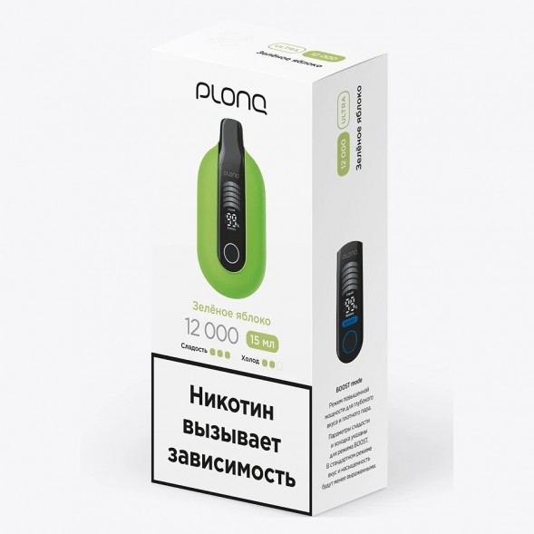 PLONQ ULTRA - Зелёное Яблоко (12000 затяжек) купить в Самаре