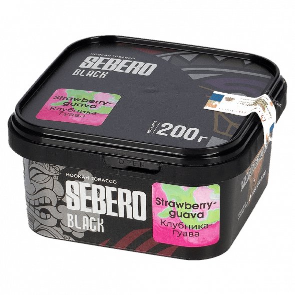 Табак Sebero Black - Strawberry Guava (Клубника и Гуава, 200 грамм) купить в Самаре