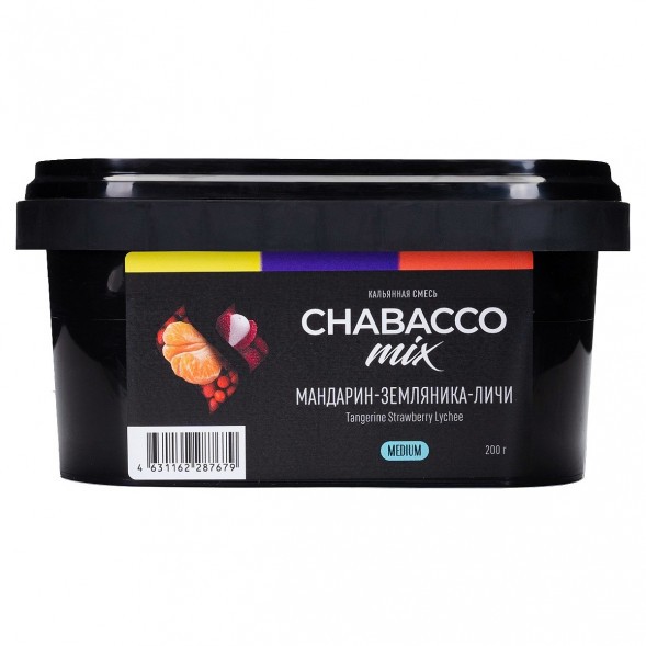 Смесь Chabacco MIX MEDIUM - Tangerine Strawberry Lychee (Мандарин, Земляника, Личи, 200 грамм) купить в Самаре