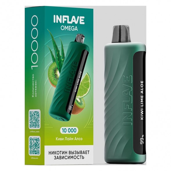 INFLAVE OMEGA - Киви Лайм Алоэ (Kiwi Lime Aloe, 10000 затяжек) купить в Самаре