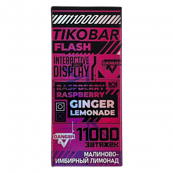 TIKOBAR FLASH - Малиново-Имбирный Лимонад (Raspberry Ginger Lemonade, 11000 затяжек) купить в Самаре