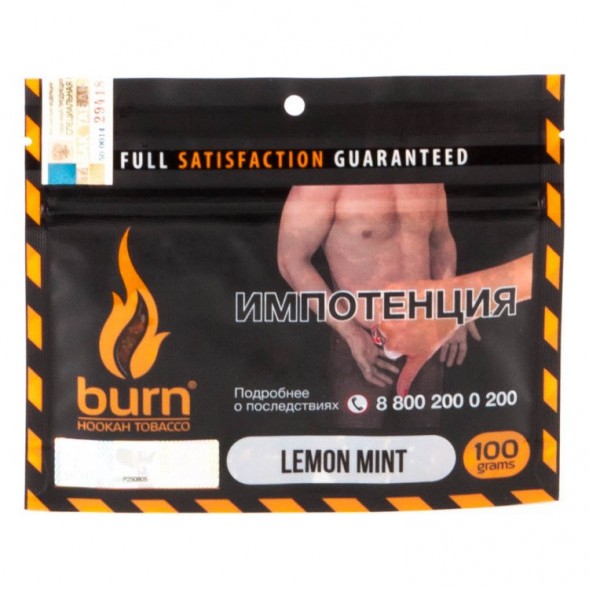 Табак Burn - Lemon Mint (Лимон с Мятой, 100 грамм) купить в Самаре