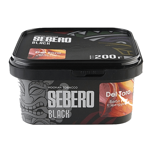 Табак Sebero Black - Del Toro (Бабл гам с Цитрусом, 200 грамм) купить в Самаре