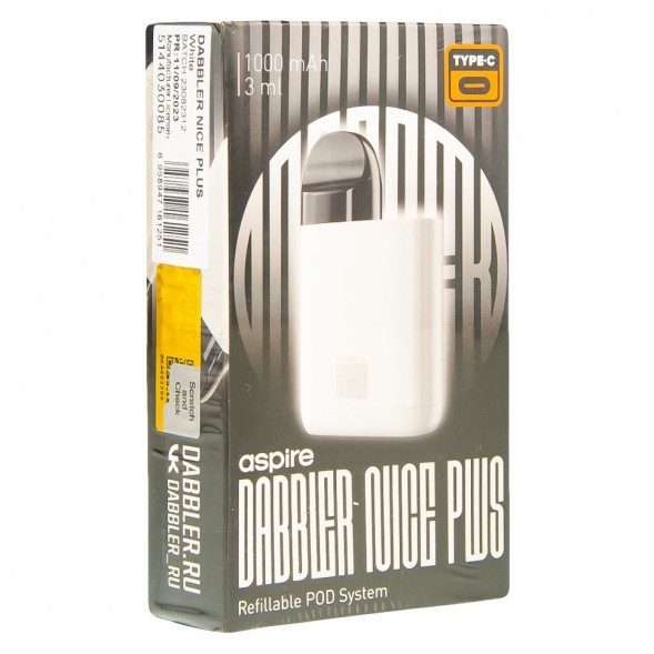 Электронная сигарета Brusko - Dabbler Nice Plus (Белый) купить в Самаре