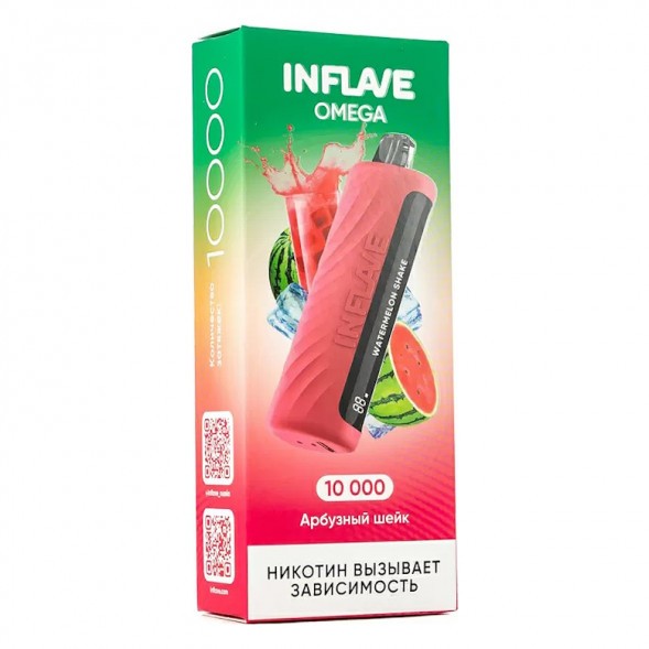 INFLAVE OMEGA - Арбузный Шейк (Watermelon Shake, 10000 затяжек) купить в Самаре