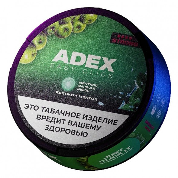 Табак жевательный ADEX ULTRA STRONG WIDE Click - Яблоко Ментол купить в Самаре