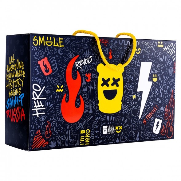 Кальян MISHA Rebel - Revolt Hero Smile (Чёрный Жёлтый, Без Колбы) купить в Самаре