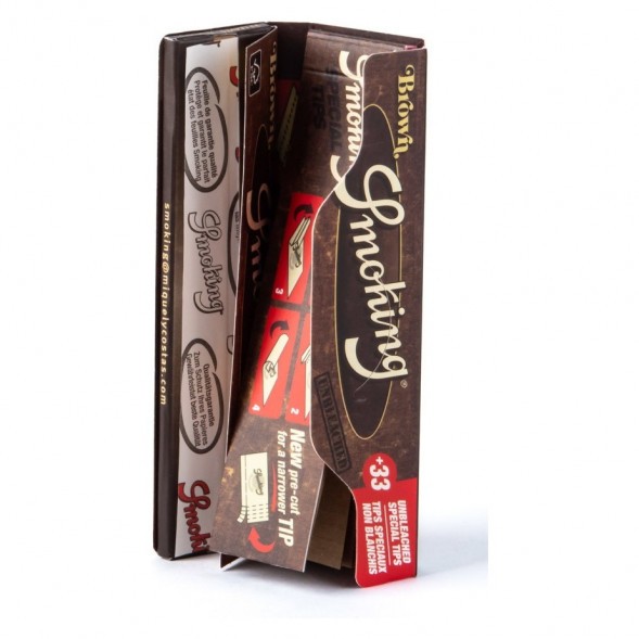 Бумага для самокруток Smoking - King Size Brown + Filter Tips (110х44 мм, 33 штуки) купить в Самаре