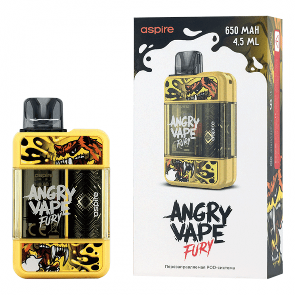 Электронная сигарета Brusko - Angry Vape Fury (650 mAh, Желтый) купить в Самаре