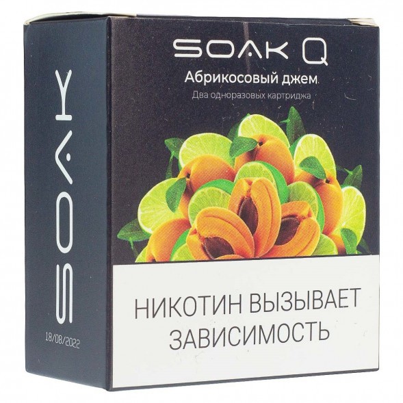 Картридж SOAK Q - Абрикосовый Джем (1500 затяжек х 2 шт.) купить в Самаре