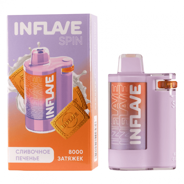 INFLAVE SPIN - Сливочное Печенье (8000 затяжек) купить в Самаре