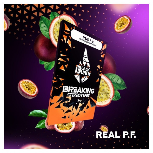 Табак BlackBurn - Real P.F. (Настоящая Маракуйя, 100 грамм) купить в Самаре