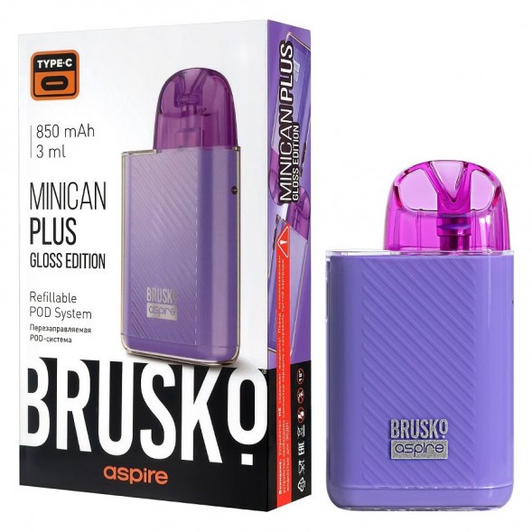 Электронная сигарета Brusko - Minican Plus Gloss Edition (850 mAh, Фиолетовый) купить в Самаре