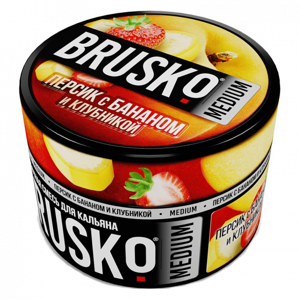 Смесь Brusko Medium - Персик с Бананом и Клубникой (50 грамм) купить в Самаре