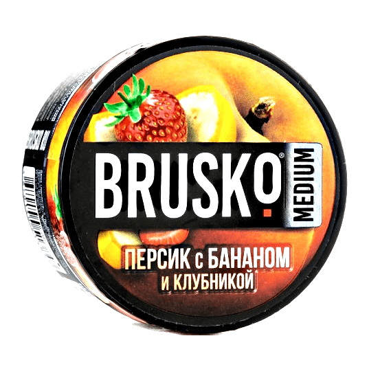 Смесь Brusko Medium - Персик с Бананом и Клубникой (50 грамм) купить в Самаре