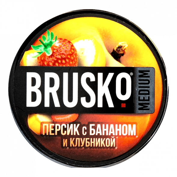 Смесь Brusko Medium - Персик с Бананом и Клубникой (50 грамм) купить в Самаре