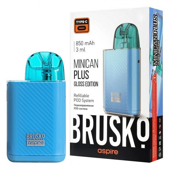 Электронная сигарета Brusko - Minican Plus Gloss Edition (850 mAh, Синий) купить в Самаре