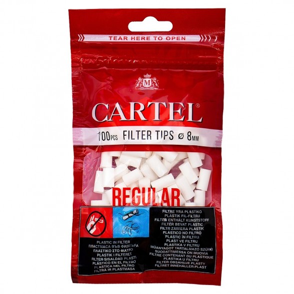 Фильтры для самокруток Cartel - Regular (100 штук, 15х8 мм) купить в Самаре