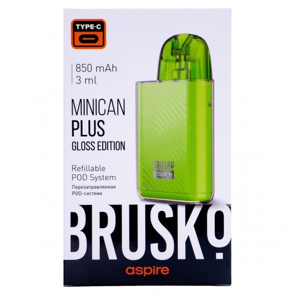 Электронная сигарета Brusko - Minican Plus Gloss Edition (850 mAh, Зелёный) купить в Самаре