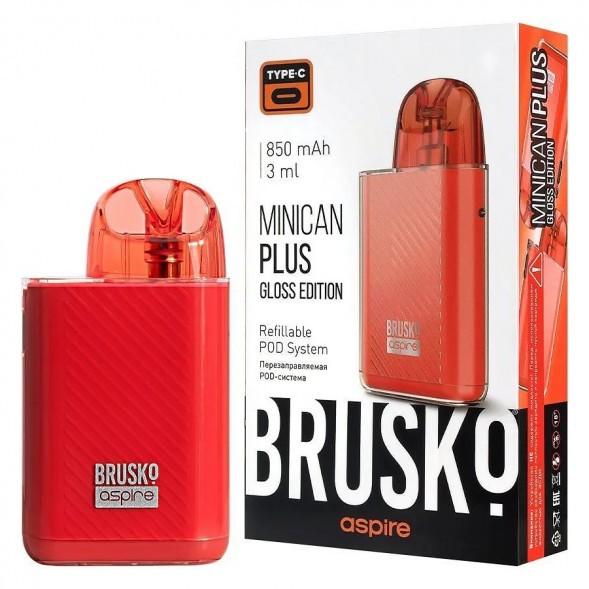 Электронная сигарета Brusko - Minican Plus Gloss Edition (850 mAh, Красный) купить в Самаре
