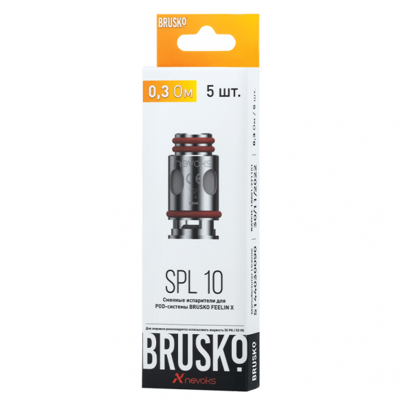 Испарители для Brusko Feelin (SPL-10, 0.3 Ом, 5 шт.) купить в Самаре