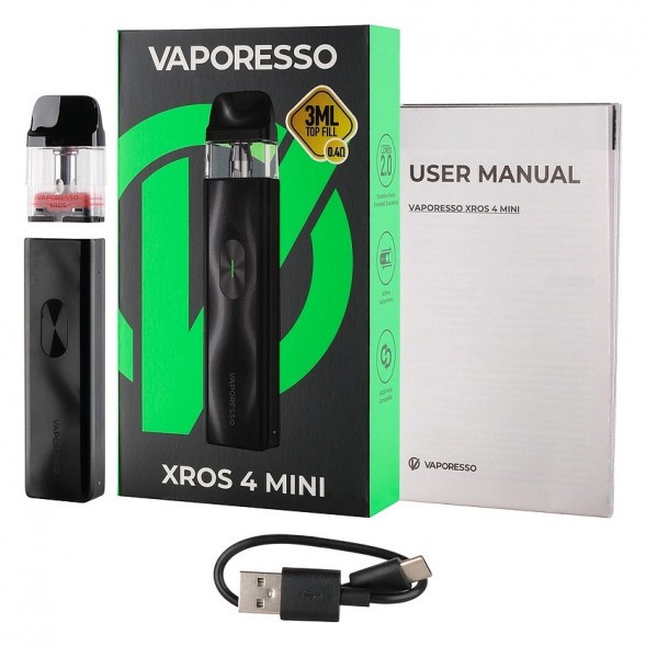Электронная сигарета Vaporesso XROS 4 Mini - Black (Чёрная) купить в Самаре