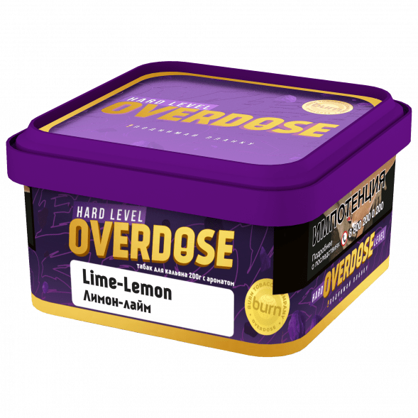 Табак Overdose - Lime-Lemon (Лимон и Лайм, 200 грамм) купить в Самаре