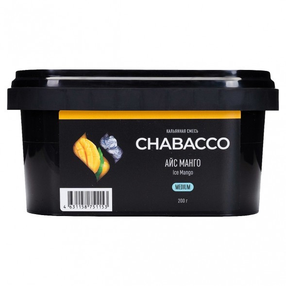 Смесь Chabacco MEDIUM - Ice Mango (Айс Манго, 200 грамм) купить в Самаре