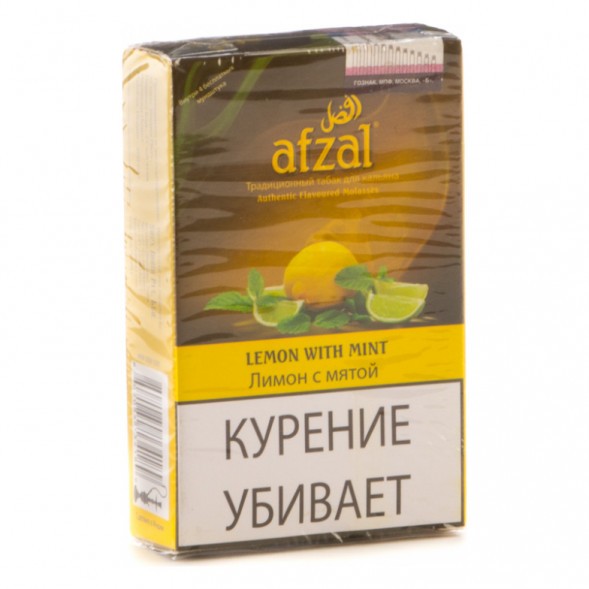 Табак Afzal - Lemon with Mint (Лимон с Мятой, 40 грамм) купить в Самаре