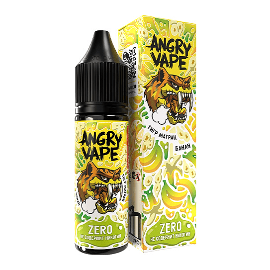 Жидкость Angry Vape Zero - Тигр Матрац (Банан, 30 мл, без никотина) купить в Самаре