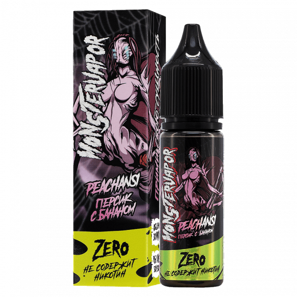Жидкость Monsterwapor Zero - Peachansi (Персик с Бананом, 30 мл, без никотина) купить в Самаре