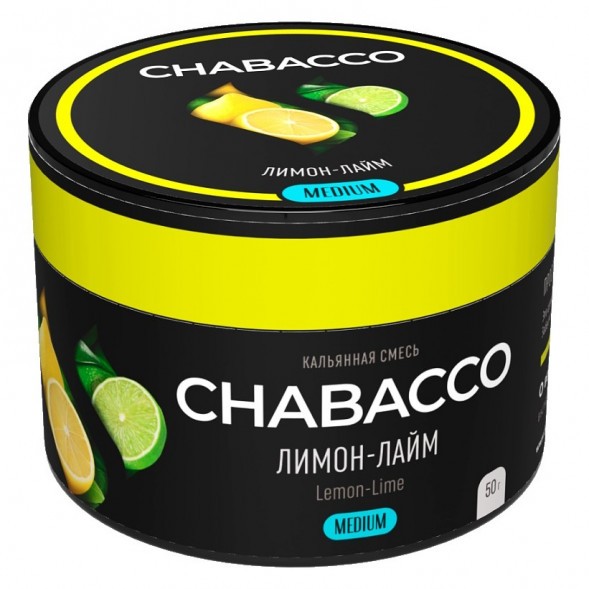 Смесь Chabacco MEDIUM - Lemon-Lime (Лимон - Лайм, 50 грамм) купить в Самаре