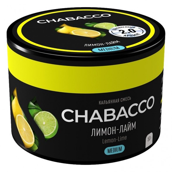 Смесь Chabacco MEDIUM - Lemon-Lime (Лимон - Лайм, 50 грамм) купить в Самаре