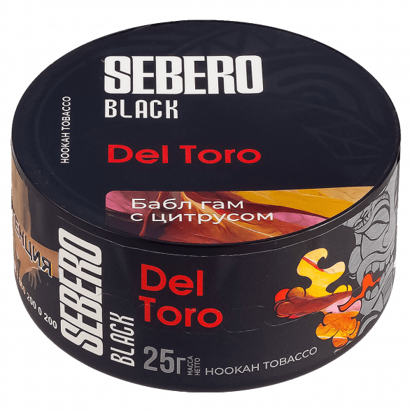 Табак Sebero Black - Del Toro (Бабл гам с Цитрусом, 25 грамм) купить в Самаре