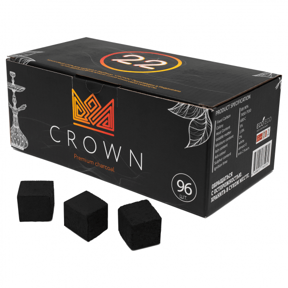 Уголь Crown (22 мм, 96 кубиков) купить в Самаре