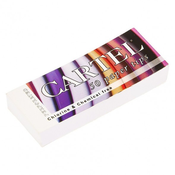 Фильтры для самокруток Cartel - Бумажные (50 штук, 25х6 мм) купить в Самаре