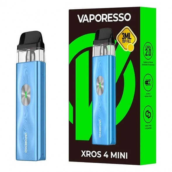 Электронная сигарета Vaporesso XROS 4 Mini - Ice Blue (Синий Лёд) купить в Самаре