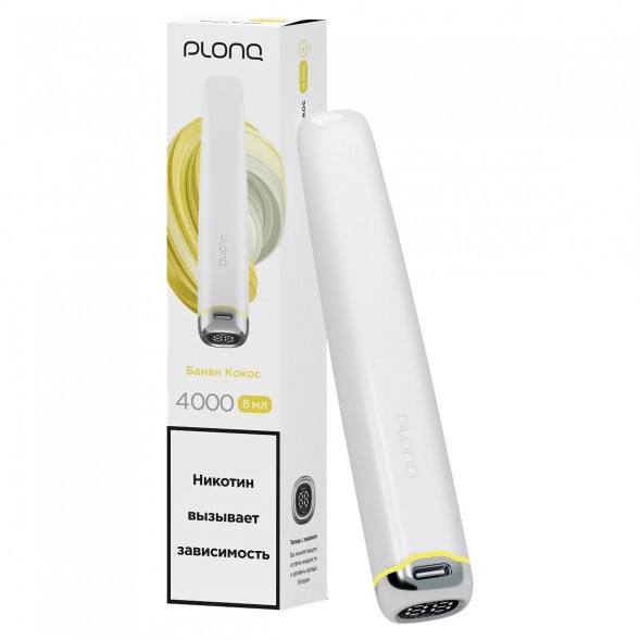 PLONQ PLUS PRO - Банан Кокос (Banana Coconut, 4000 затяжек) купить в Самаре