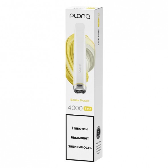 PLONQ PLUS PRO - Банан Кокос (Banana Coconut, 4000 затяжек) купить в Самаре