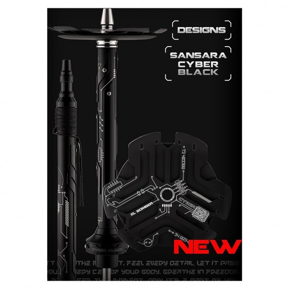 Кальян El Bomber - Sansara Cyber Black (Линейка &quot;Designs&quot;, Без Колбы) купить в Самаре