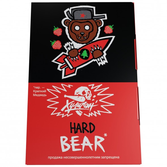Табак Хулиган Hard - BEAR (Клубника с Ёлкой, 25 грамм) купить в Самаре