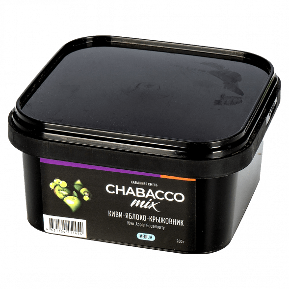 Смесь Chabacco MIX MEDIUM - Kiwi Apple Gooseberry (Киви Яблоко Крыжовник, 200 грамм) купить в Самаре
