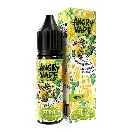 Жидкость Angry Vape Zero - Попугай Повтор (Лимонный Мармелад, 30 мл, без никотина) купить в Самаре