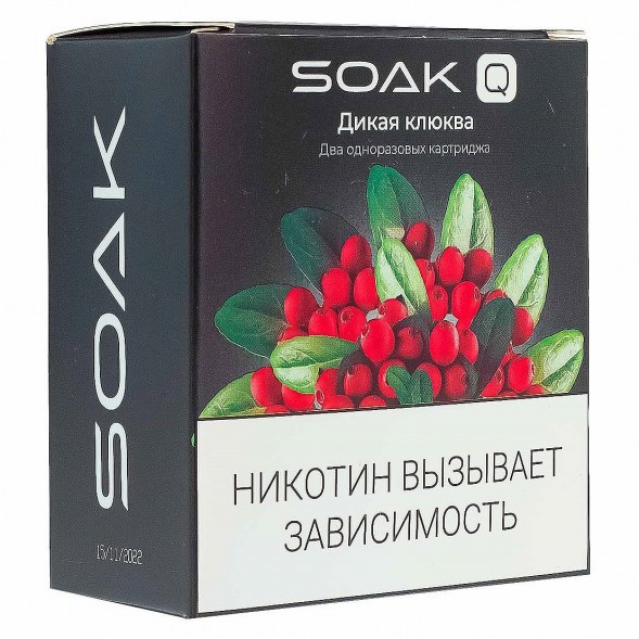 Картридж SOAK Q - Дикая Клюква (1500 затяжек х 2 шт.) купить в Самаре